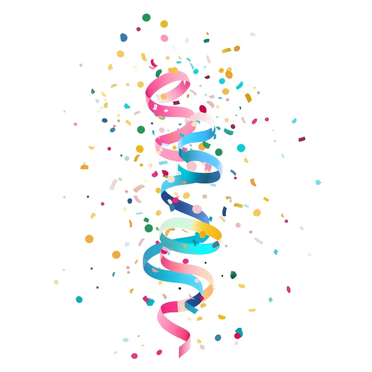 Colorful Confetti and Streamers for Festive Celebrations