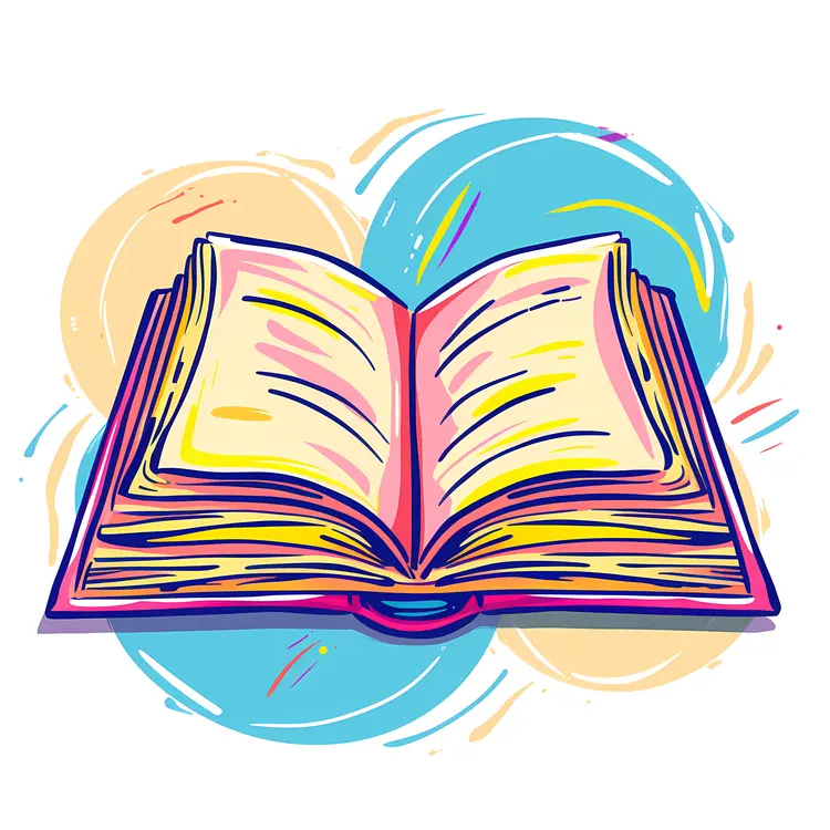 Colorful Open Book Illustration