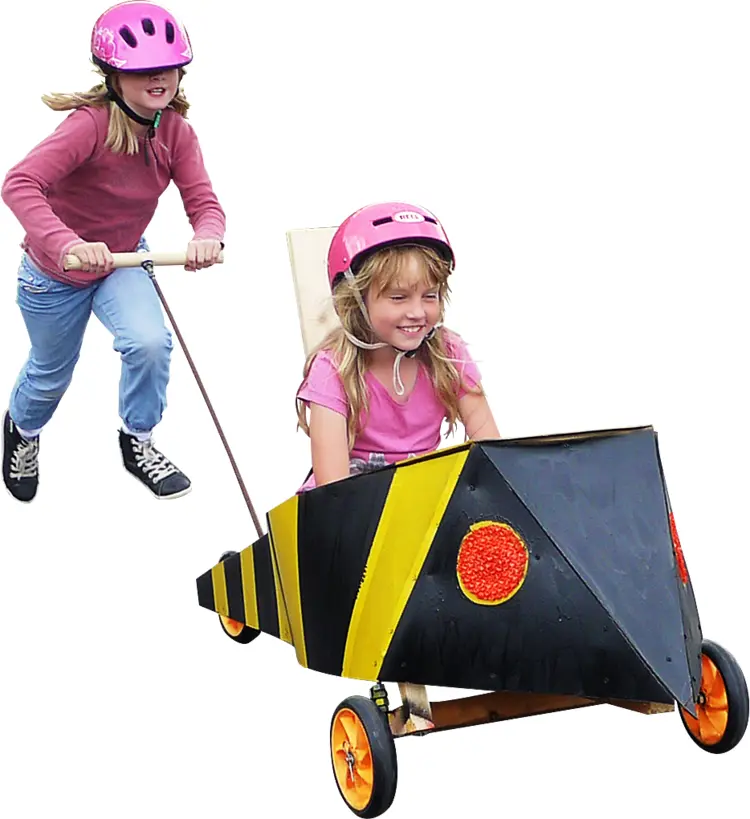 Children Playing with Cart