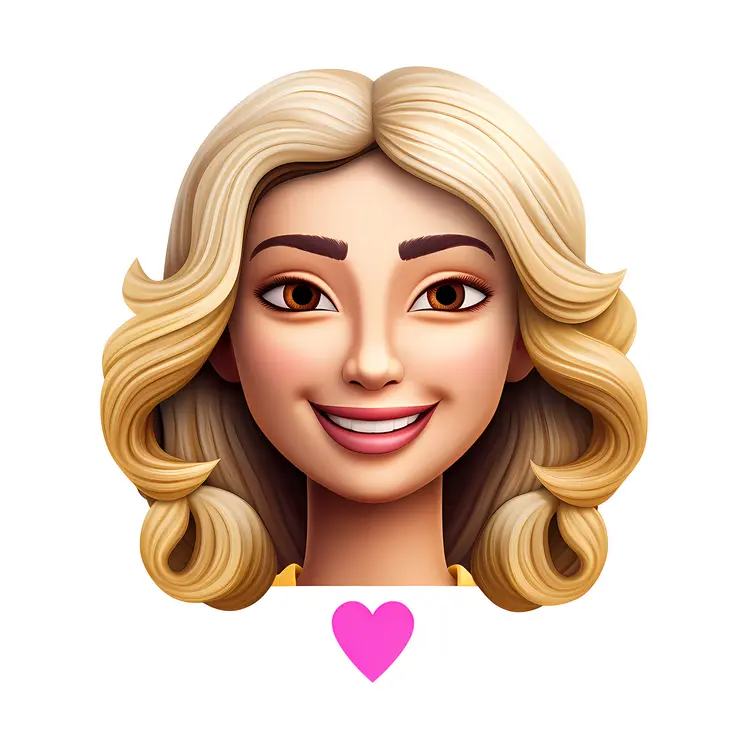 Smiling Blonde Woman Emoji