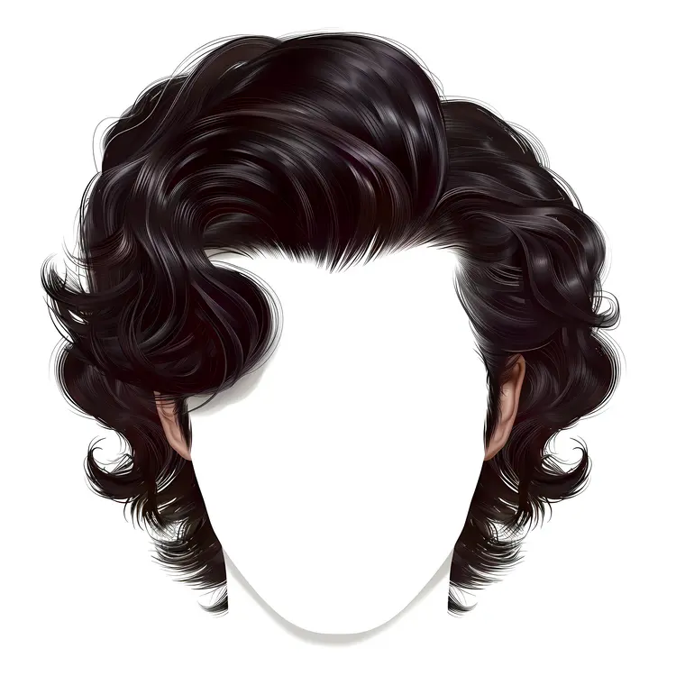 Black Curly Hair Illustration
