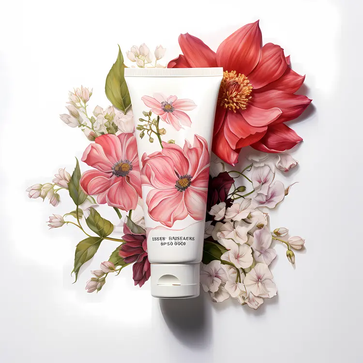 Tube with Pink Floral Design