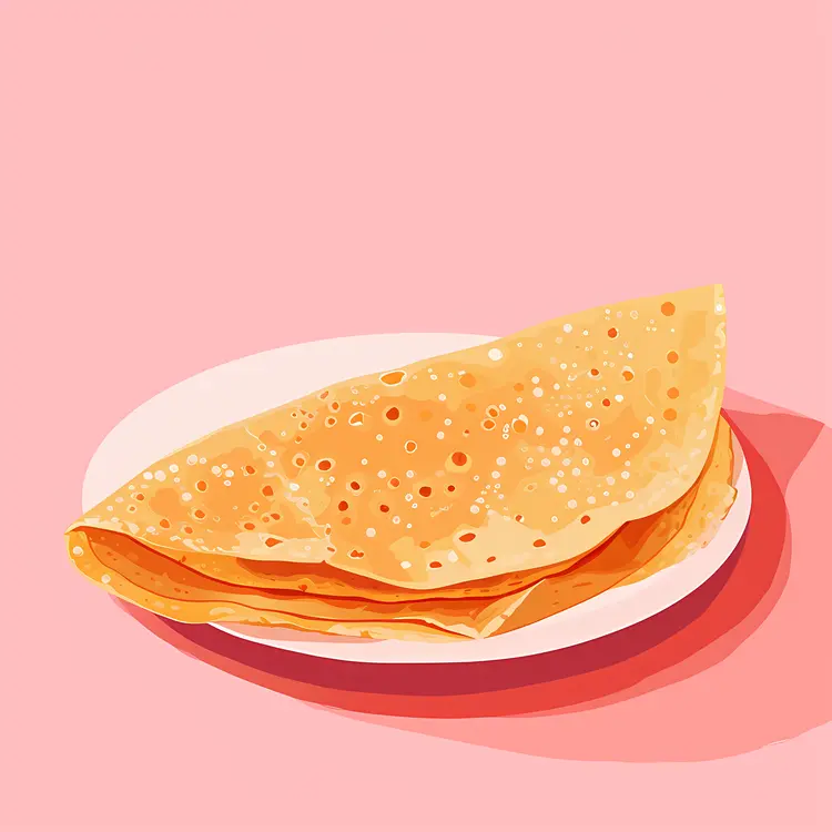 Tasty Crepes on a Plate