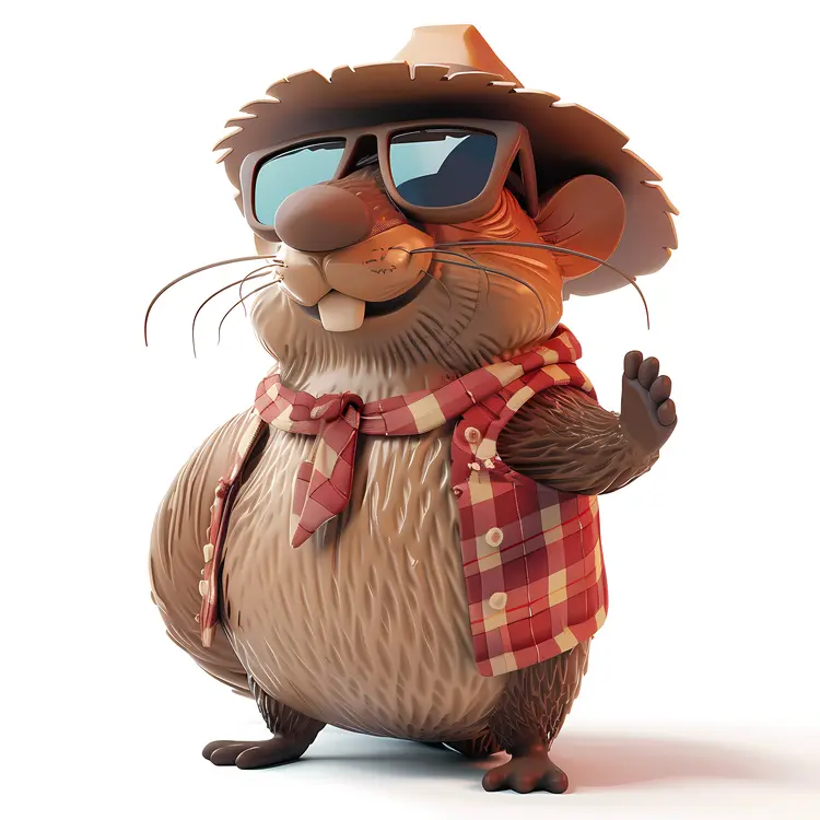 Cool Beaver with Sunglasses