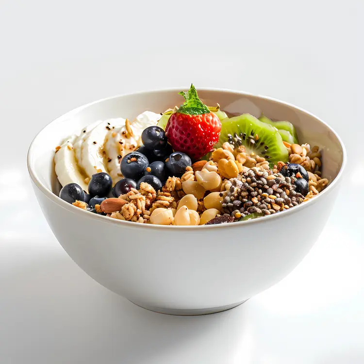 Yogurt Bowl with Kiwi and Strawberry