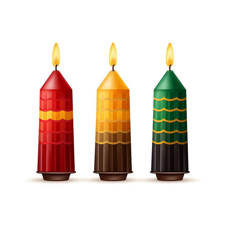 Striped Colorful Candles