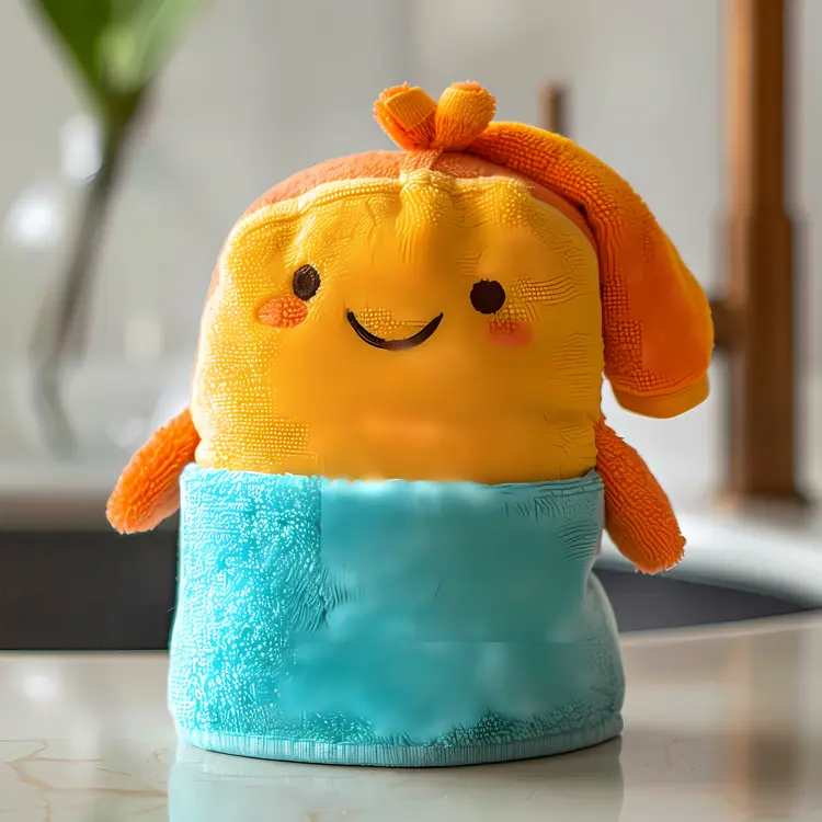 Cute Plush Toy with Orange Hat