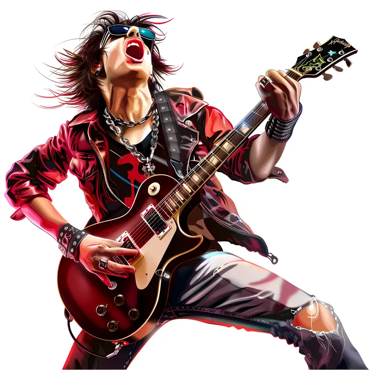 Rock Guitarist Cartoon