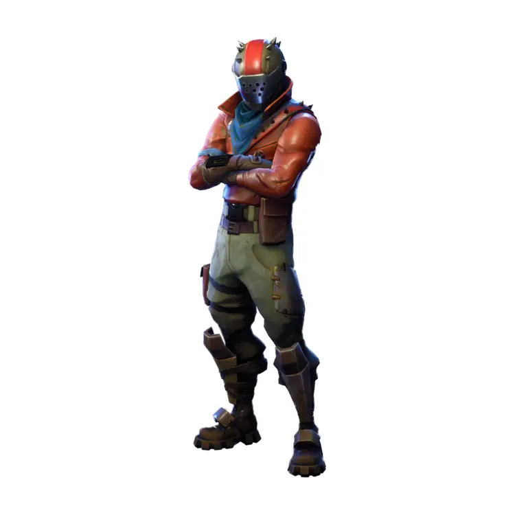 Masked Warrior Character in Armor