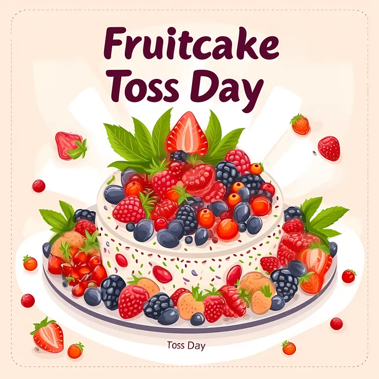 Fruitcake with Berries for Toss Day
