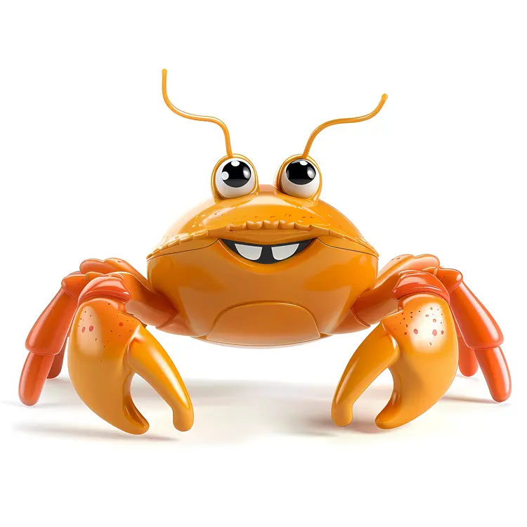 Smiling Cartoon Crab