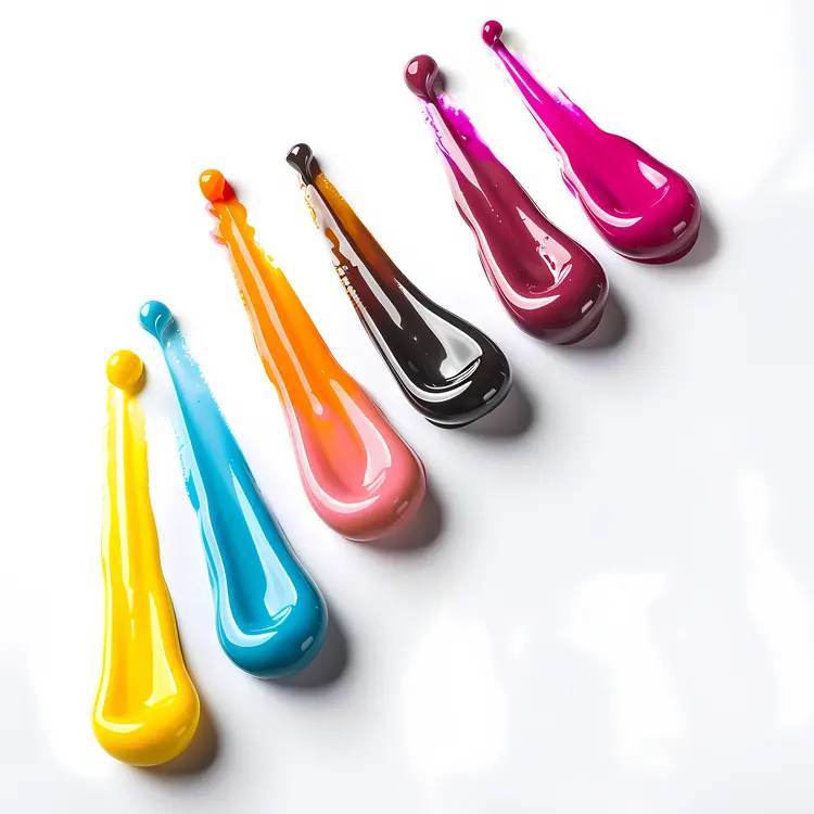 Colorful Nail Polish Drops