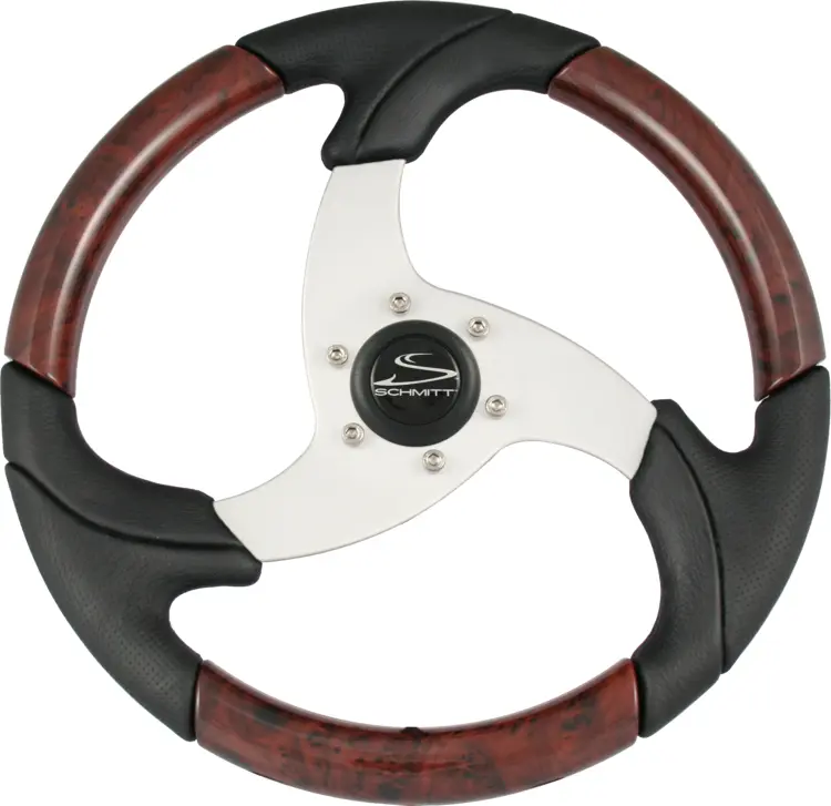 Black and Wood Schmitt Steering Wheel