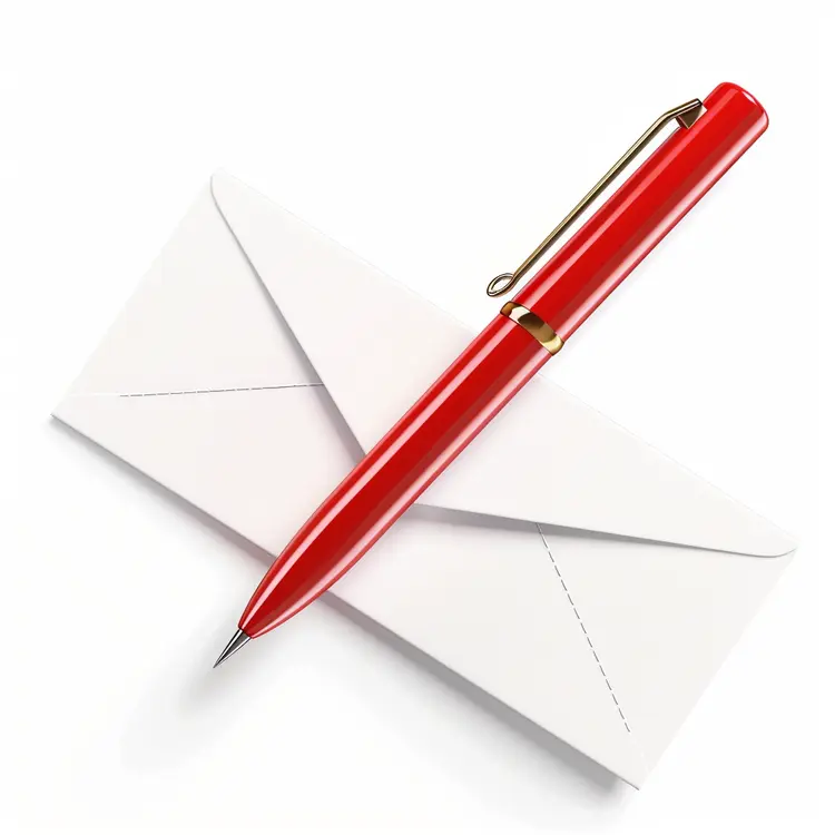 Red Pen with Envelope