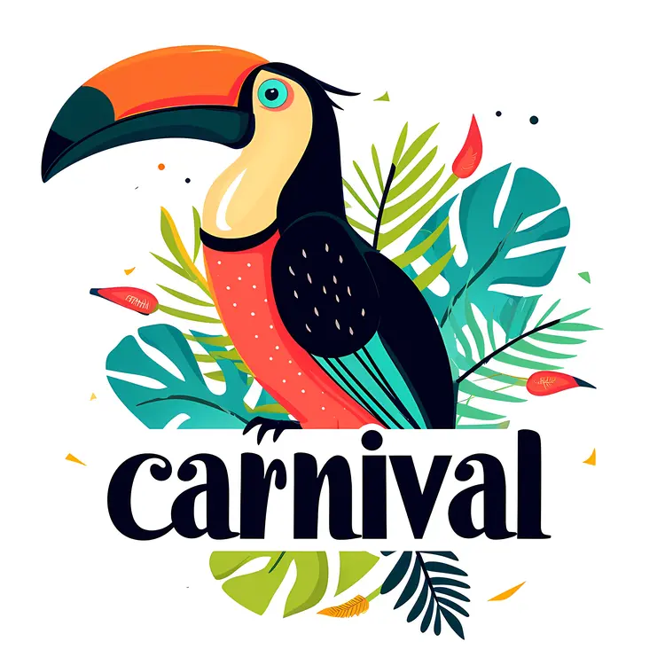 Toucan with Carnival Text