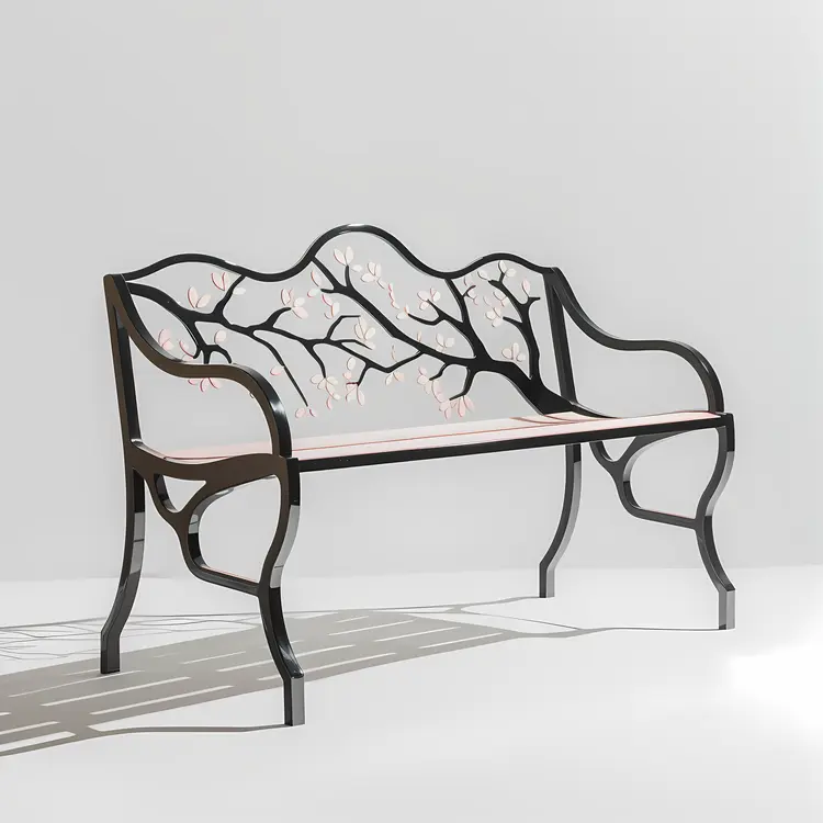 Artistic Bench with Tree Design