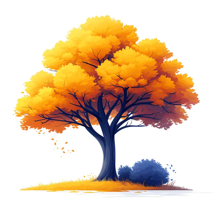 Beautiful Yellow Tree in Autumn