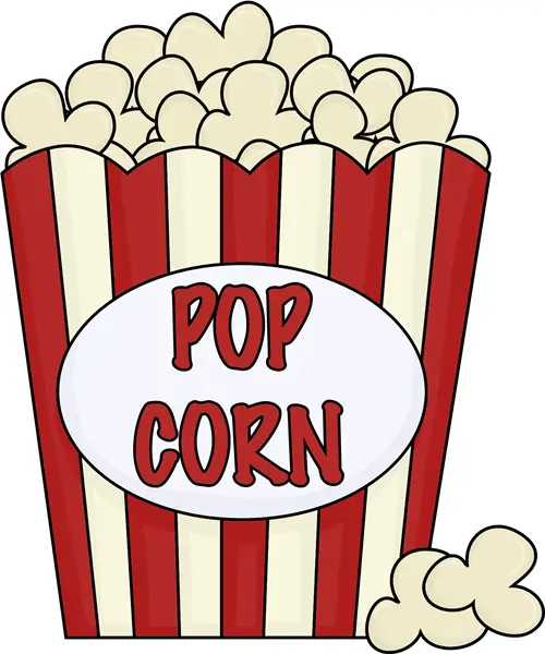 Red and White Striped Popcorn Bucket