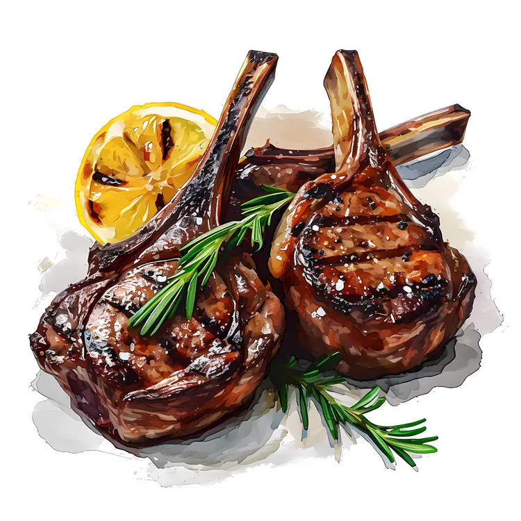 Grilled Lamb Chops with Rosemary and Lemon