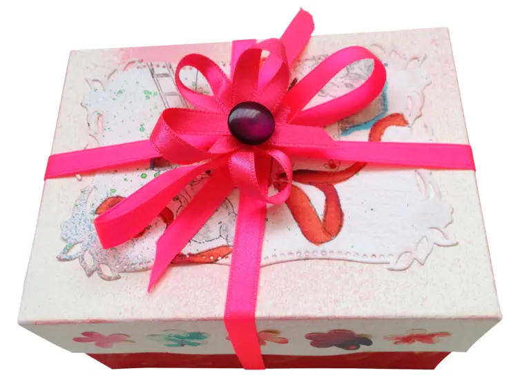Beautiful Gift Box with Pink Ribbon