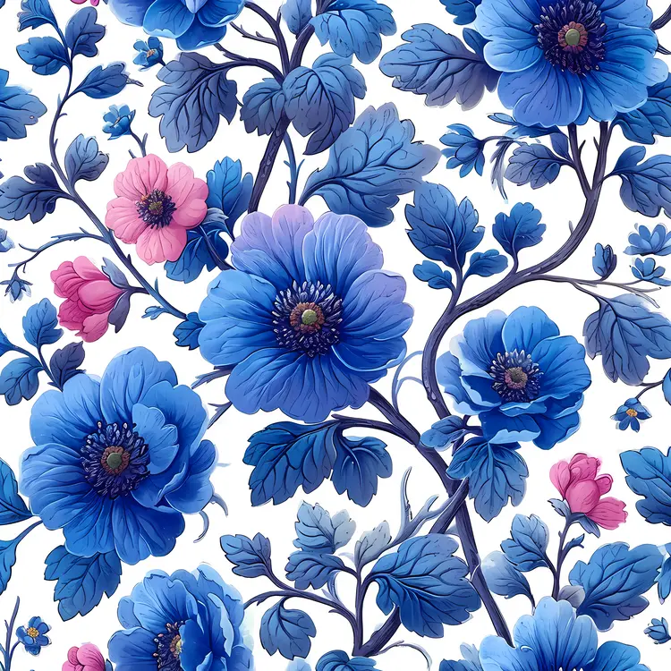 Blue Floral Pattern