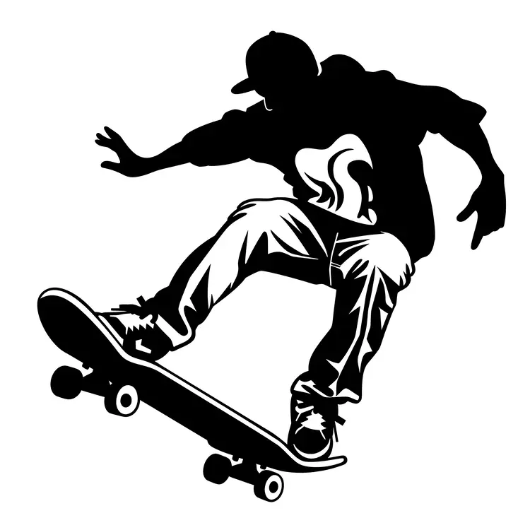 Dynamic Skateboarder in Action