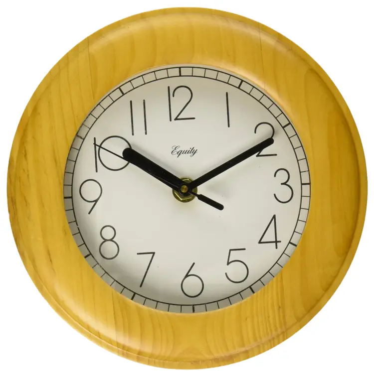 Wooden Wall Clock Showing Time