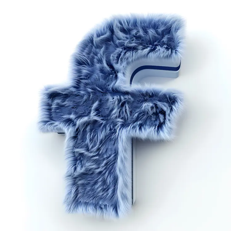 Furry Facebook Icon in Blue