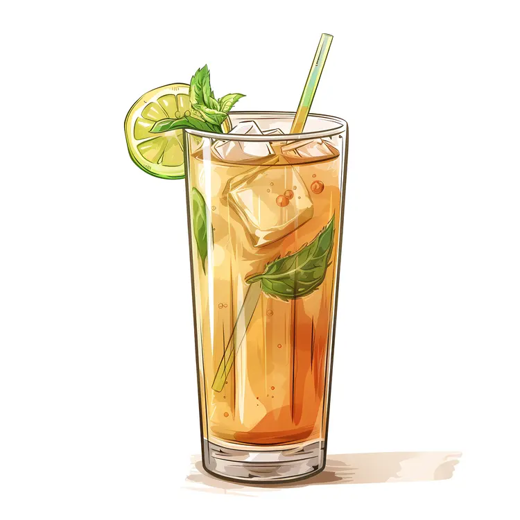 Refreshing Iced Tea with Lemon and Mint