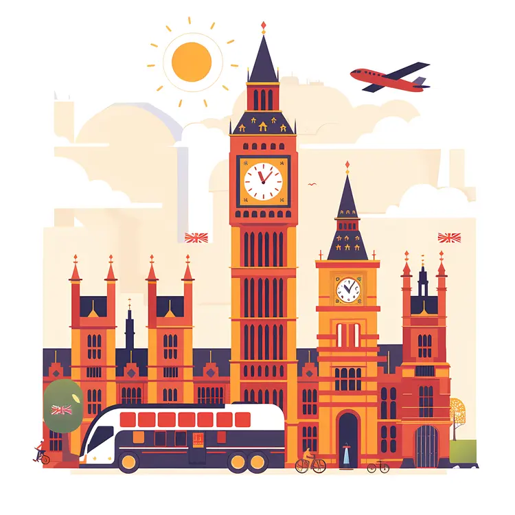 Big Ben with London Bus