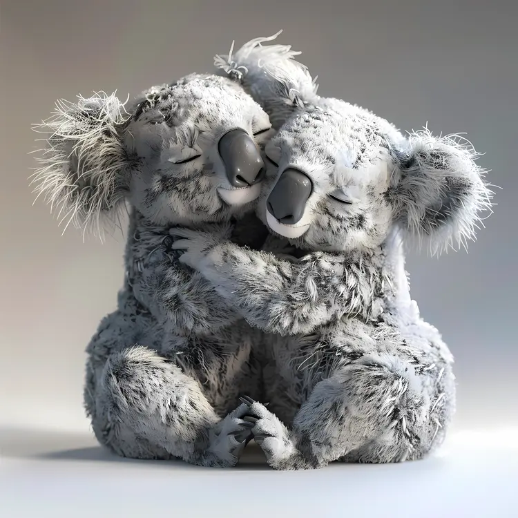 Cute Hugging Koalas