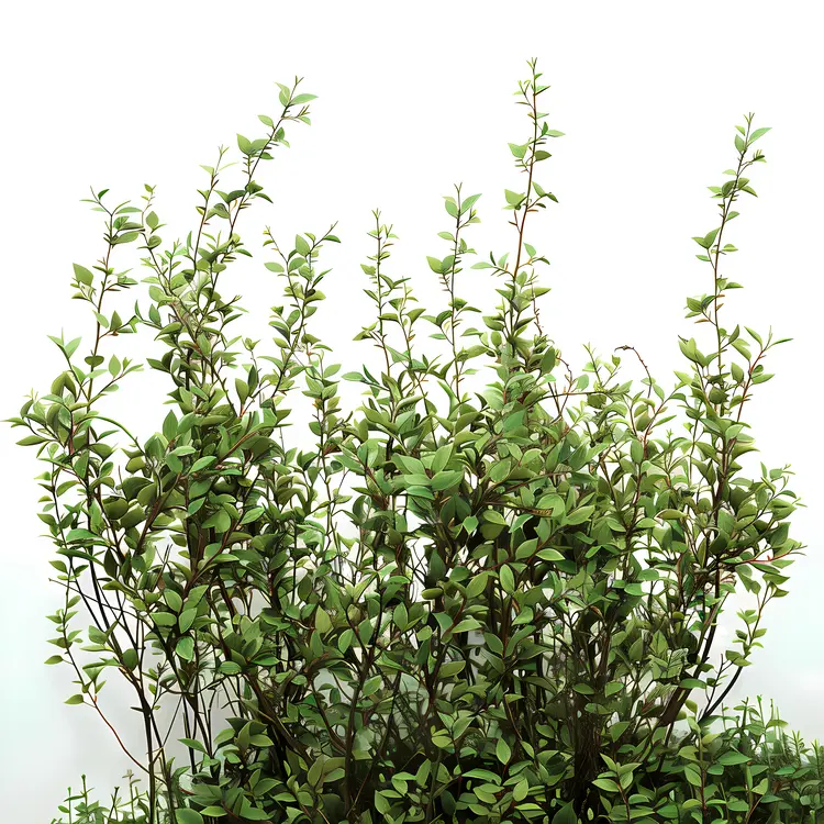 Tall Bush with Green Leaves
