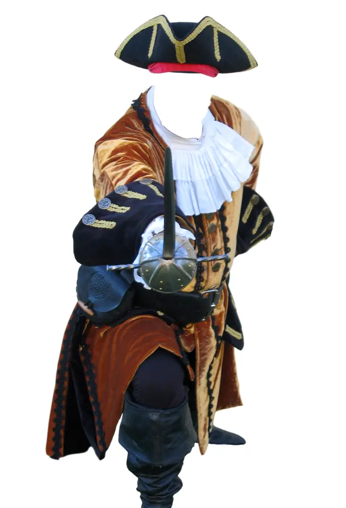 Pirate Character in Costume with Sword