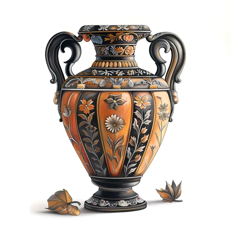 Elegant Floral Ceramic Vase