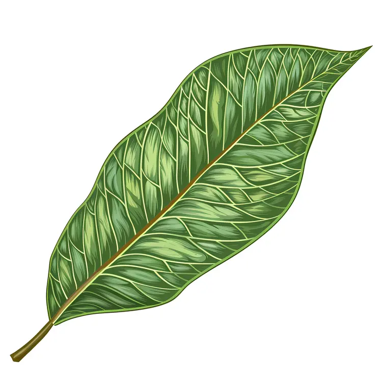 Long Green Leaf Illustration