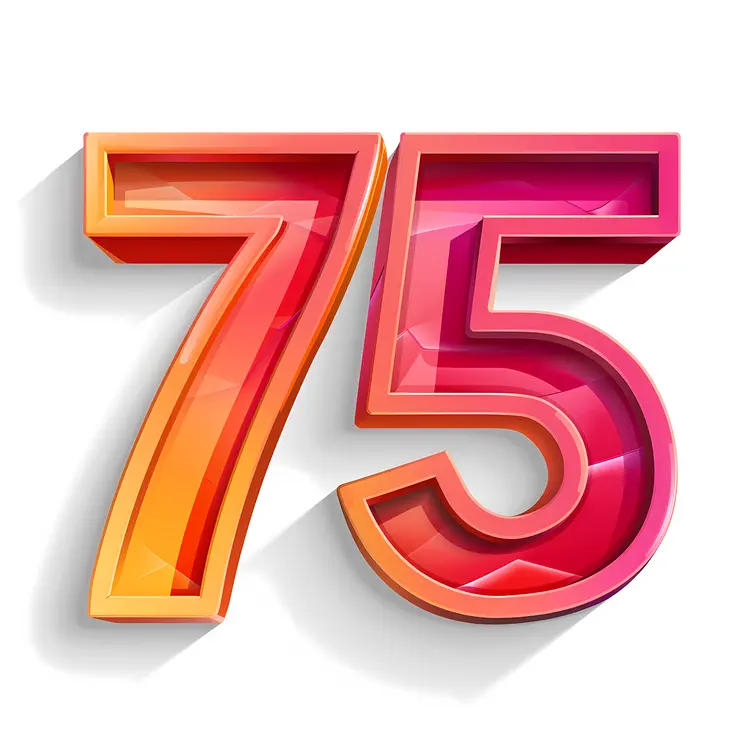 Colorful Gradient Number 75