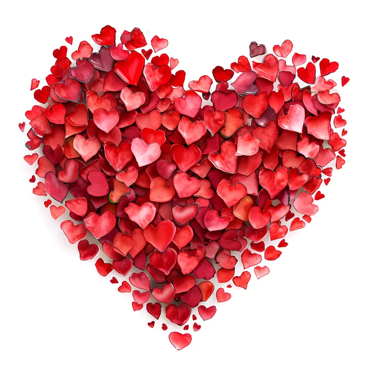 Heart Shape Made of Petals