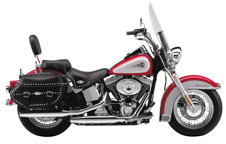 Red and White Classic Motorcycle