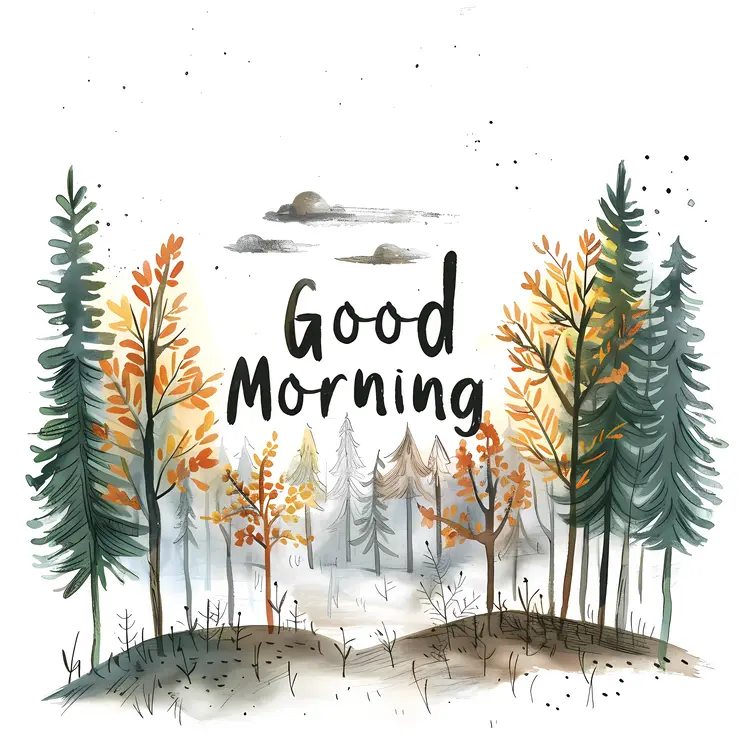 Good Morning Forest Illustration