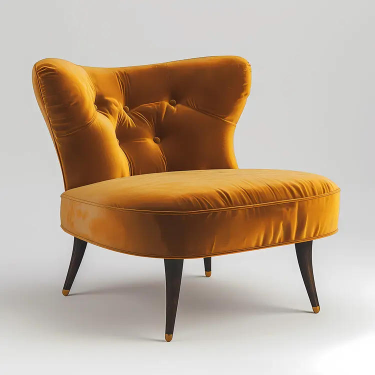 Luxurious Orange Velvet Chair for Elegant Interiors