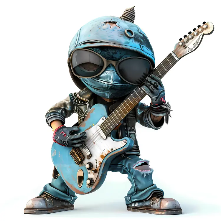 Rock Guitar Player Character