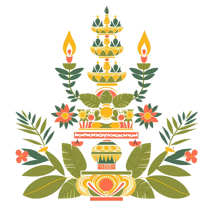 Traditional Floral and Candle Decoration