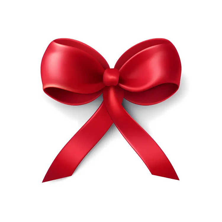 Red Ribbon Bow Decoration