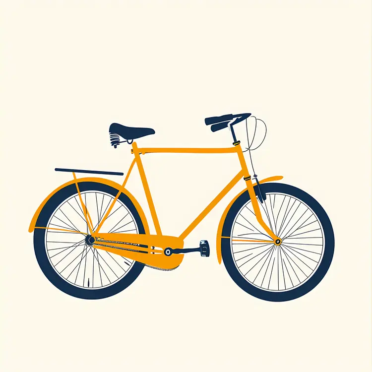 Yellow Bicycle Illustration