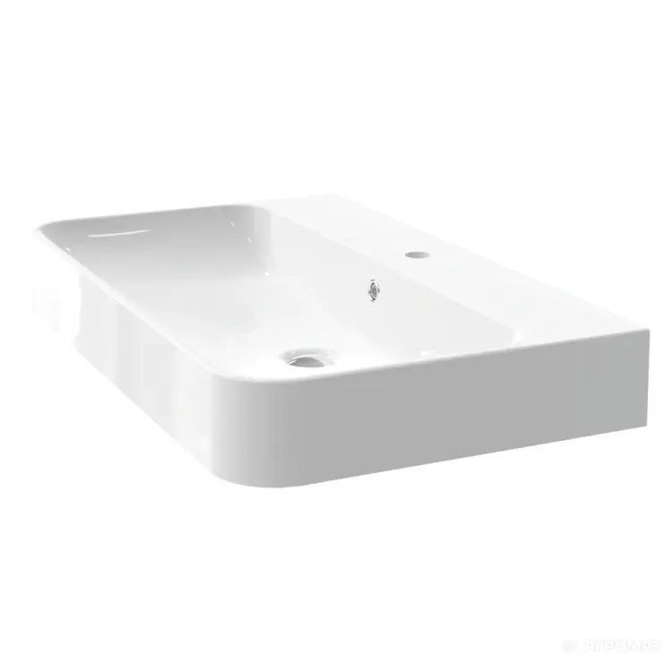 White Wall-Mounted Sink