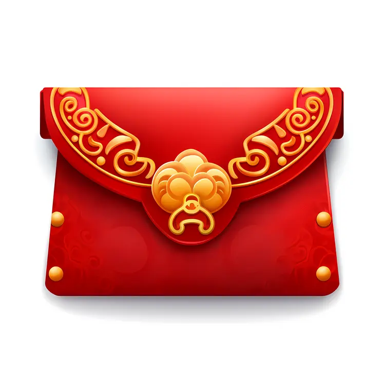Red Envelope with Gold Decoration