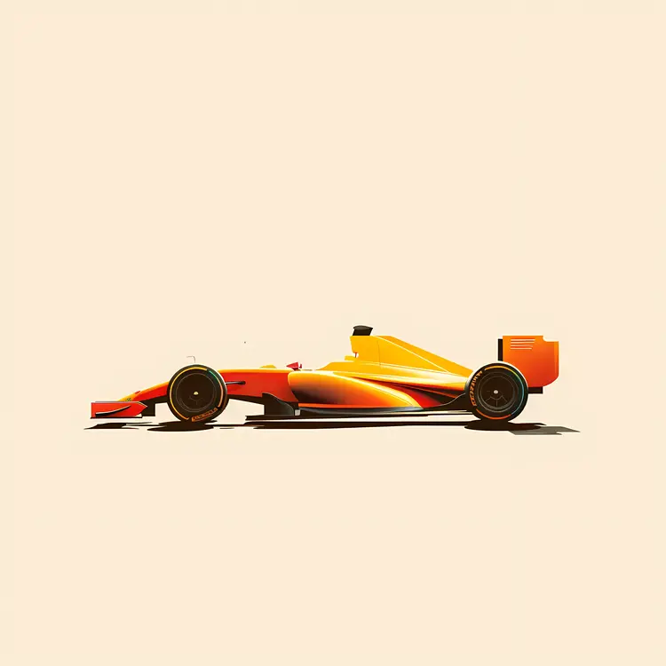 Red and Yellow Race Car