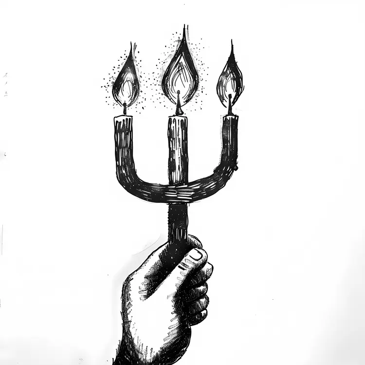 Hand Holding a Candle