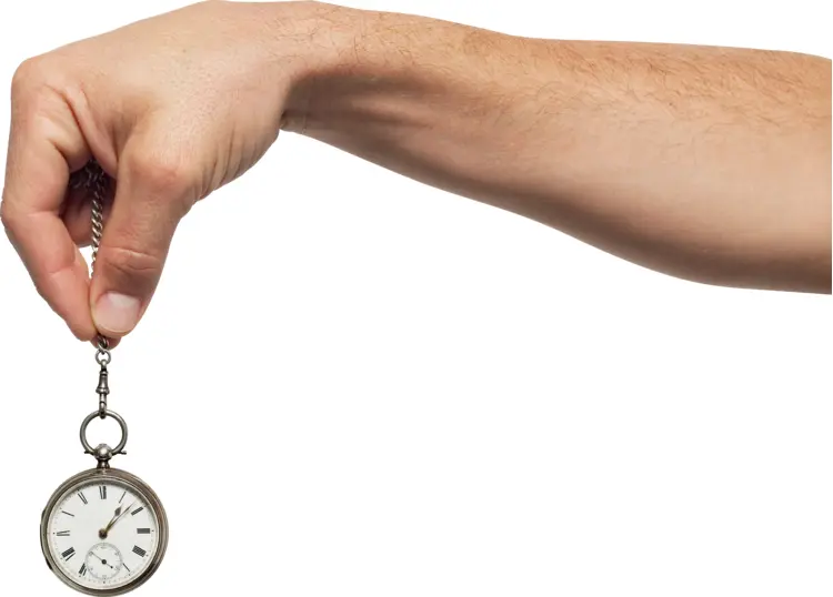 Hand Holding Pocket Watch