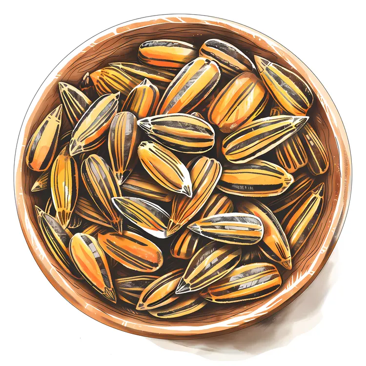 Brown Bowl of Sunflower Seeds